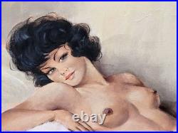 Lempereur. Pin-up art. Peinture huile sur toile signé Lempereur. Pin-up art. Peinture huile sur toile signé