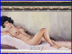 Lempereur. Pin-up art. Peinture huile sur toile signé Lempereur. Pin-up art. Peinture huile sur toile signé