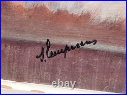Lempereur. Pin-up art. Peinture huile sur toile signé Lempereur. Pin-up art. Peinture huile sur toile signé