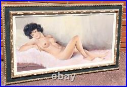 Lempereur. Pin-up art. Peinture huile sur toile signé Lempereur. Pin-up art. Peinture huile sur toile signé