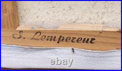 Lempereur. Pin-up art. Peinture huile sur toile signé Lempereur. Pin-up art. Peinture huile sur toile signé