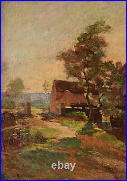 Léon Duval-Gozlan 1853-1941. Paysage au Moulin