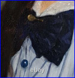 Léon Galand Jeune femme 1915 huile sur toile 57x50cm