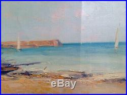 Léon LAUNAY (1890-1956) Post impressioniste Port de Collioure Huile sur toile
