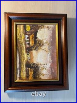Lot de 2 tableaux à l'huile sur toile paysages ruraux signés DAVID encadrés