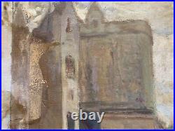 Louis Joseph POTTIN (XIX-XX) Paysage Château Médiéval Donjon Rempart Cachet