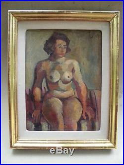 Louis Latapie, Nu de femme cubiste. HST, signée datée 1929