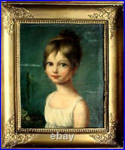 Louis Léopold BOILLY (1761-1845) Portrait de jeune fille Huile sur toile