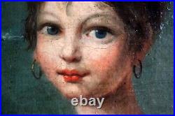 Louis Léopold BOILLY (1761-1845) Portrait de jeune fille Huile sur toile