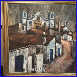 Louis Pfeiffer, Huile Sur Toile, Village Du Portugal