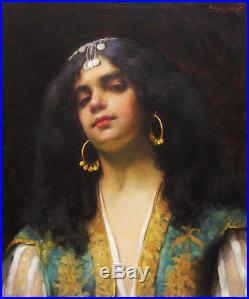 Lucie Billet Tableau Portrait Femme Orientaliste Algerie Orientalisme Berbere