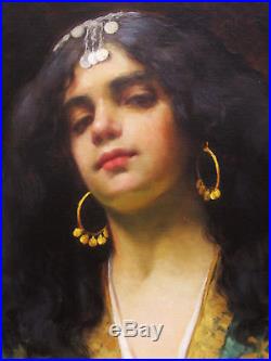 Lucie Billet Tableau Portrait Femme Orientaliste Algerie Orientalisme Berbere