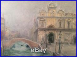 MASANARI SHIRAYAMA (1916-2000) Tableau Impressionniste Canal à Venise Signé