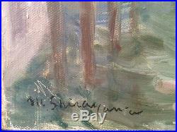 MASANARI SHIRAYAMA (1916-2000) Tableau Impressionniste Canal à Venise Signé