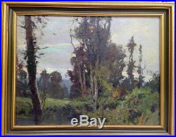 Magnifique Peinture Impressionniste, XIXème, Huile sur Toile, Signée, Encadrée