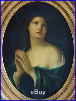 Marie Madeleine Huile sur toile Italie époque fin XVIIIe