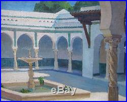 Mathilde Arbey Tableau Patio Villa Abd El Tif Alger Orientalisme Algerie Peintre