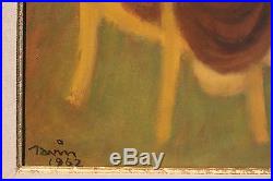 Maurice SAVIN Buveurs en plein air huile sur toile signée et datée de 1962