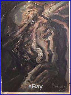 Nicolas Sternberg (1901-1960) huile sur toile judaica, superbe tableau expressio