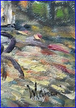 Night Cafe Cityscape Oil Painting on Canvas, Framed, Signed