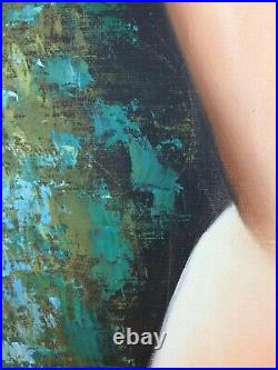 Nu féminin huile sur toile femme de dos peinture contemporaine 50 x 40 cm
