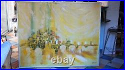 Original Toile du Peintre Lee Reynolds Manhattan 122 cm x 154 cm