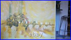 Original Toile du Peintre Lee Reynolds Manhattan 122 cm x 154 cm