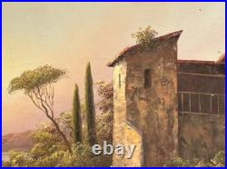 Original Vintage Marine Landscape Oil Painting on Canvas, Signed