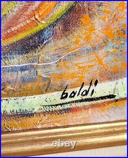 PIERRE BALDI (1919-2022) Frere et Soeur Musiciens Peinture huile sur toile