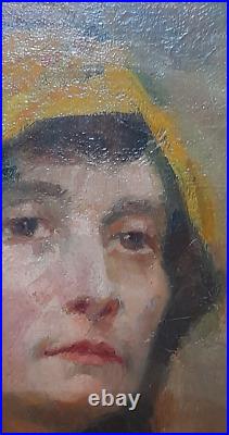 PORTRAIT D'UNE GITANE DEBUT XX ème A RESTAURER HUILE SUR TOILE