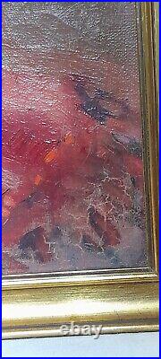 PORTRAIT D'UNE GITANE DEBUT XX ème A RESTAURER HUILE SUR TOILE
