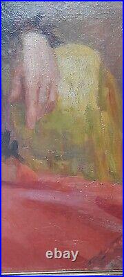 PORTRAIT D'UNE GITANE DEBUT XX ème A RESTAURER HUILE SUR TOILE