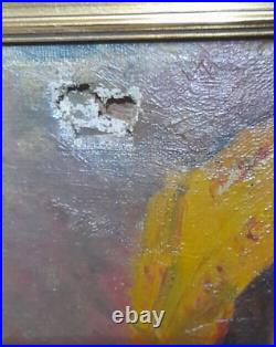 PORTRAIT D'UNE GITANE DEBUT XX ème A RESTAURER HUILE SUR TOILE