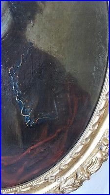 PORTRAITd' HOMME NOBLE EPOQUE XVIII ème, 18ème siècle Huile sur toile