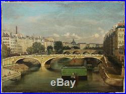 Paris, pont Louis-Philippe, pont Marie, ile Saint-Louis, bains vers 1860/80