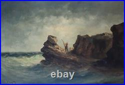 Paul Seignon (1820-1890) Après la tempête Huile sur toile Signée