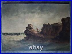 Paul Seignon (1820-1890) Après la tempête Huile sur toile Signée
