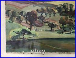 Paysage Du Beauvaisis, Huile Sur Toile Signée J. Sueur 1934, Grand Format