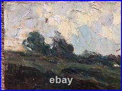 Paysage au Troupeau Jules Ponceau (1881-1961), huile sur toile à restaurer