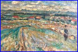 Paysage d'Agde, Huile Sur Toile, Cadre Montparnasse, Peinture, Début XXe