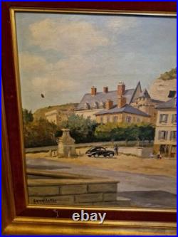Peinture Ancienne Huile Sur Toile Georges LATTES, vue De Village Peinture Ancienne Huile Sur Toile Georges LATTES, vue De Village