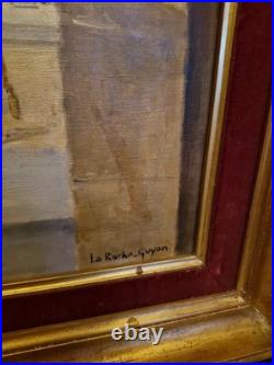 Peinture Ancienne Huile Sur Toile Georges LATTES, vue De Village Peinture Ancienne Huile Sur Toile Georges LATTES, vue De Village