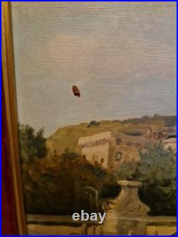 Peinture Ancienne Huile Sur Toile Georges LATTES, vue De Village Peinture Ancienne Huile Sur Toile Georges LATTES, vue De Village