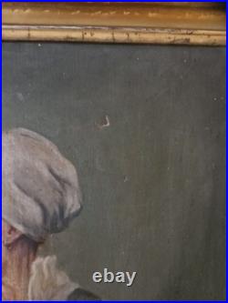 Peinture Ancienne Huile Sur Toile Portrait De Femme Peinture Ancienne Huile Sur Toile Portrait De Femme