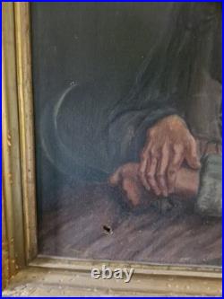 Peinture Ancienne Huile Sur Toile Portrait De Femme Peinture Ancienne Huile Sur Toile Portrait De Femme