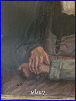 Peinture Ancienne Huile Sur Toile Portrait De Femme Peinture Ancienne Huile Sur Toile Portrait De Femme
