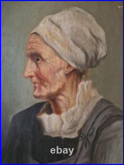 Peinture Ancienne Huile Sur Toile Portrait De Femme Peinture Ancienne Huile Sur Toile Portrait De Femme