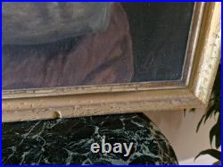 Peinture Ancienne Huile Sur Toile Portrait De Femme Peinture Ancienne Huile Sur Toile Portrait De Femme