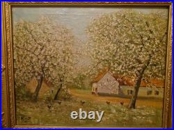 Peinture Ancienne Huile Sur Toile Poule Signée Adolphe POOT