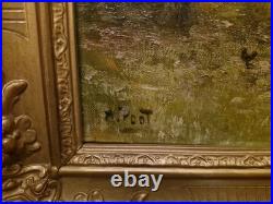 Peinture Ancienne Huile Sur Toile Poule Signée Adolphe POOT